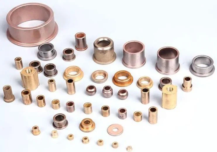 Comparison of flanged, solid, and grooved brass bushing sleeves Comparison of flanged, solid, and grooved brass bushing sleeves